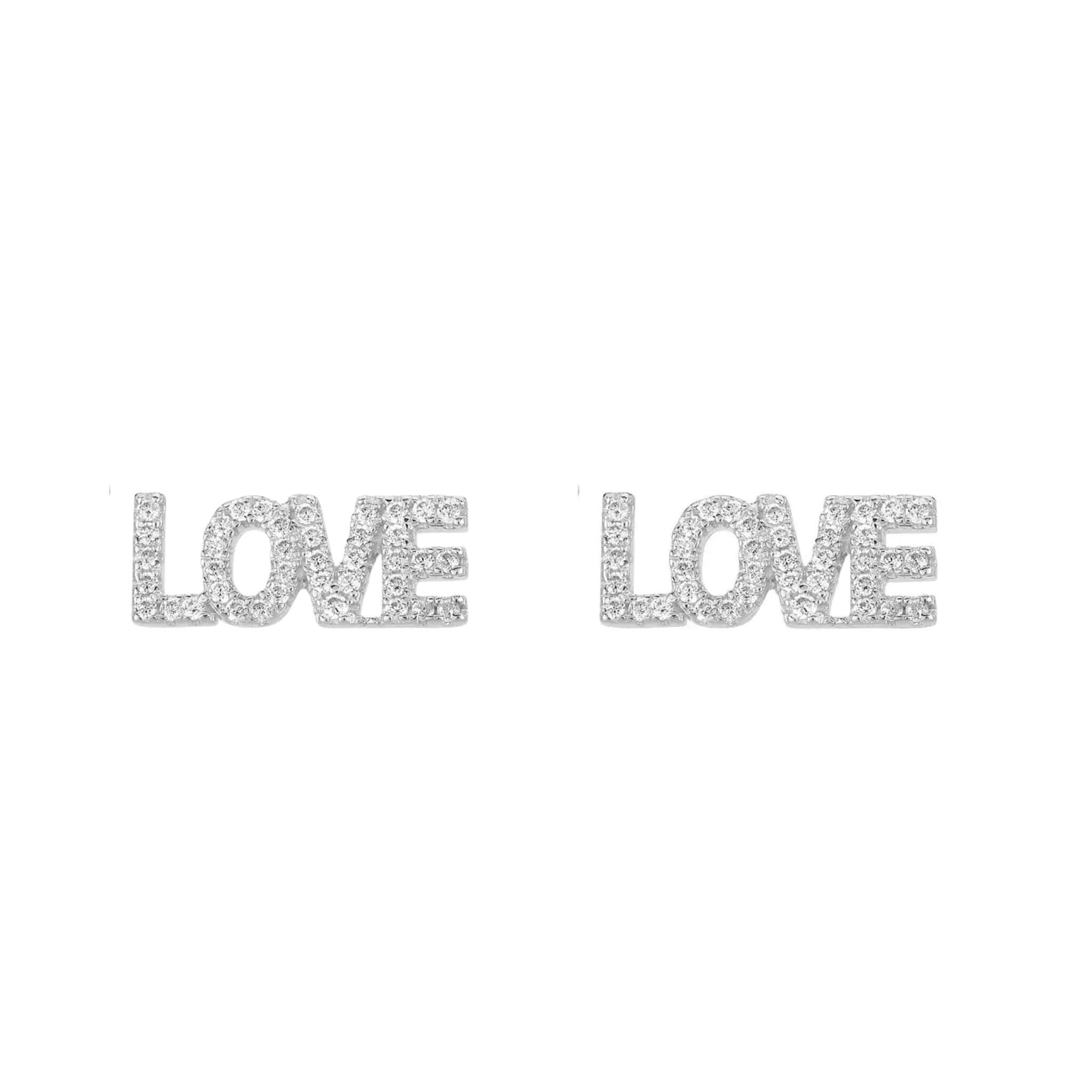 Love Love earrings Silver - By Olivia