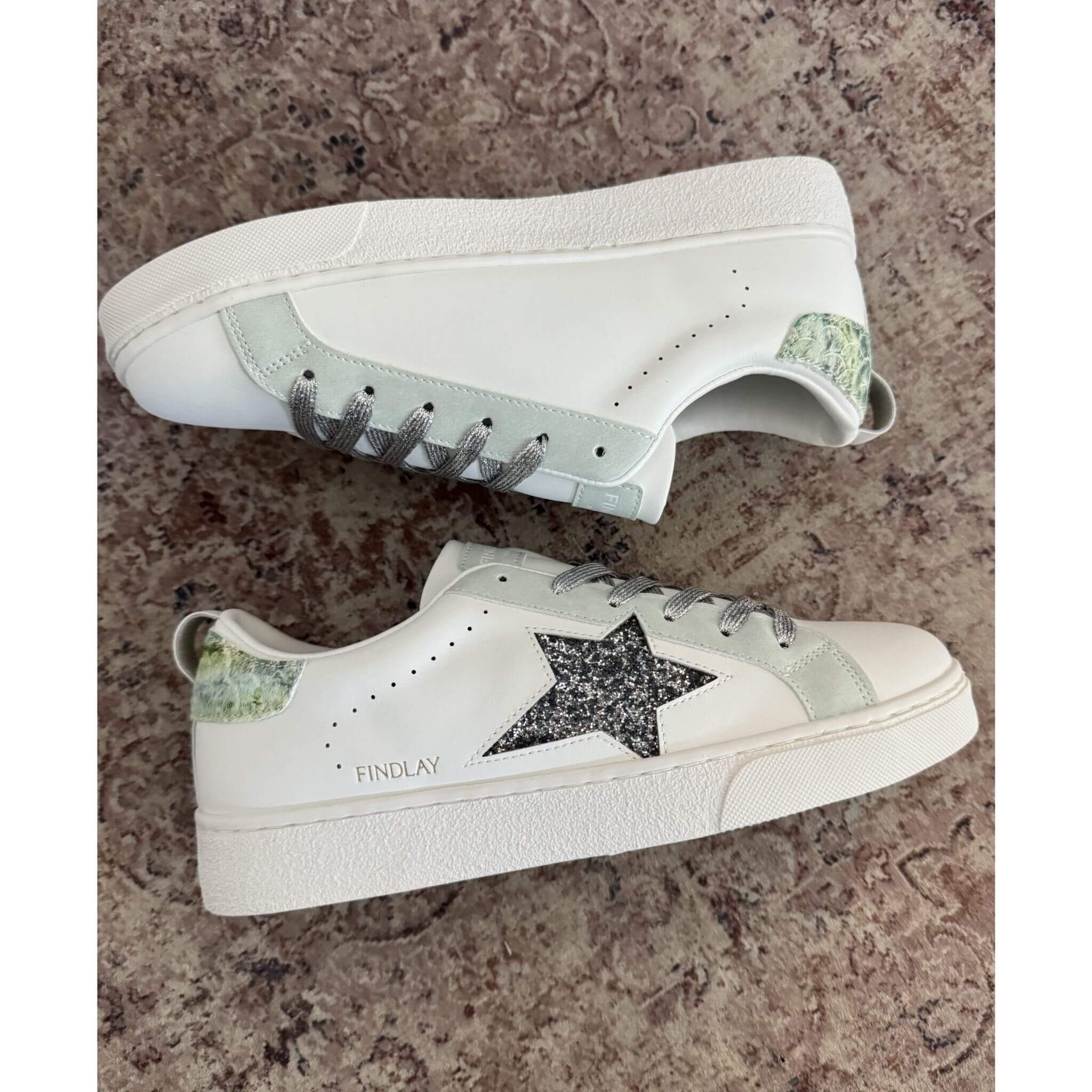 Silver star sneakers By Olivia