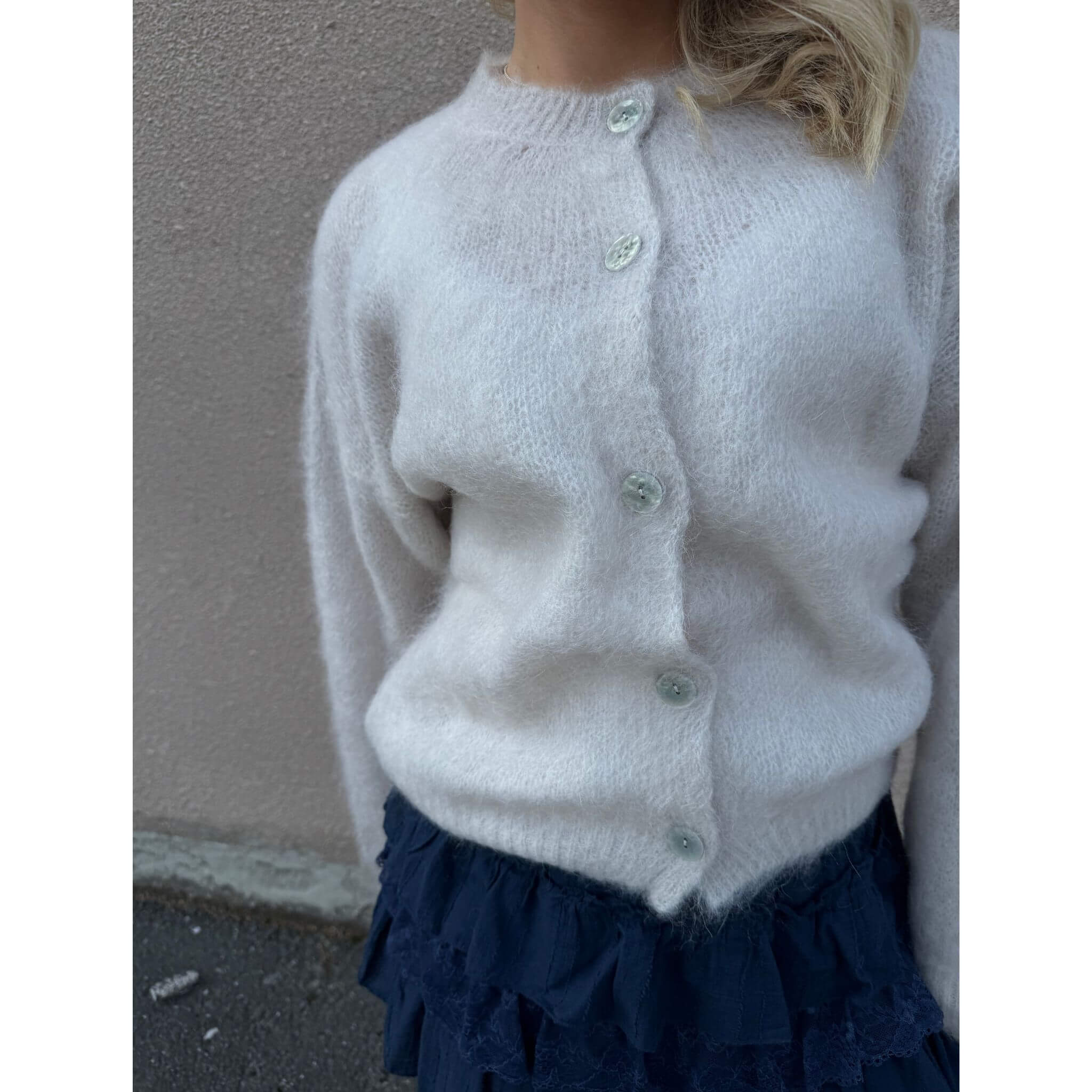 Mohair Cardigan Beige - By Olivia