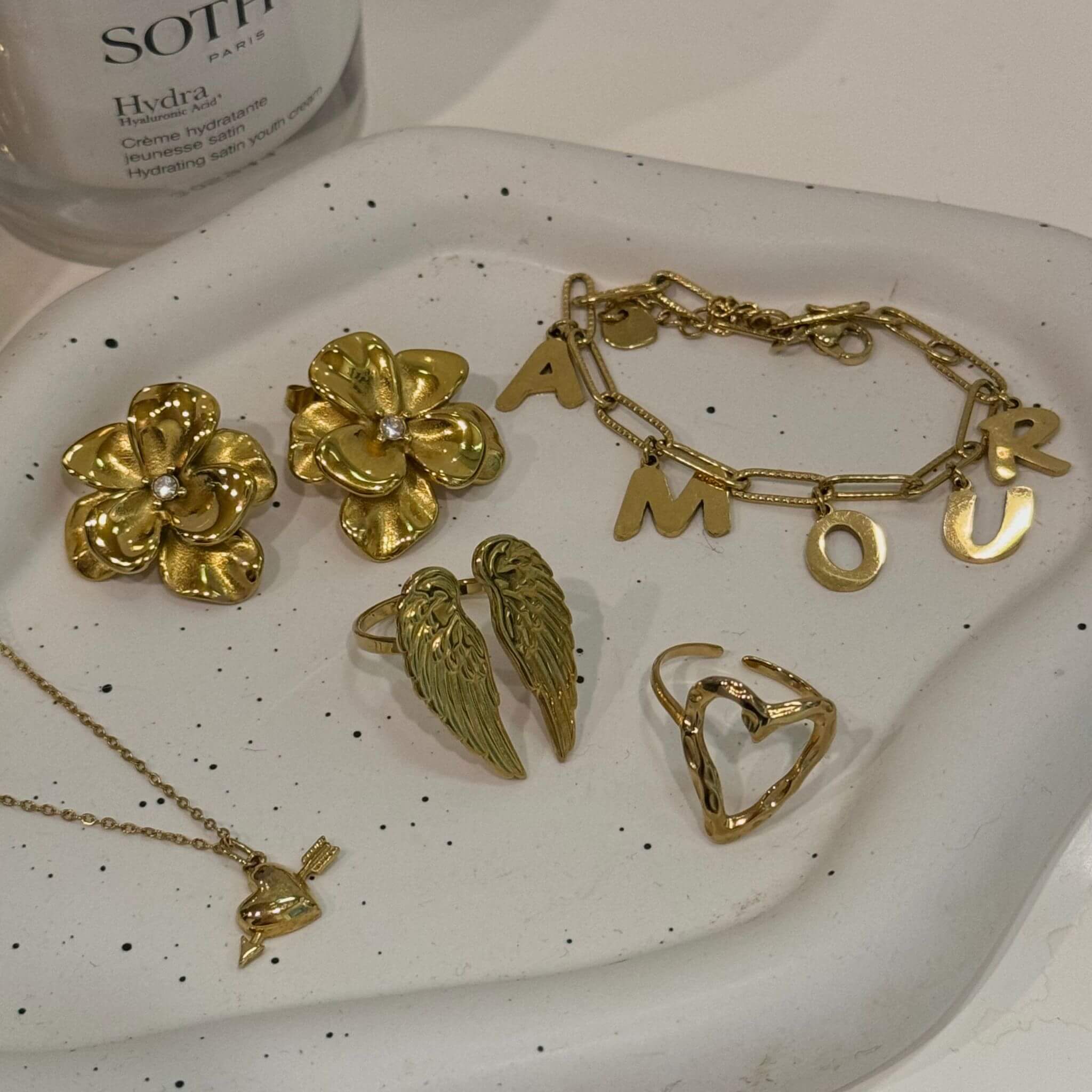 Golden Heart Ring By Olivia