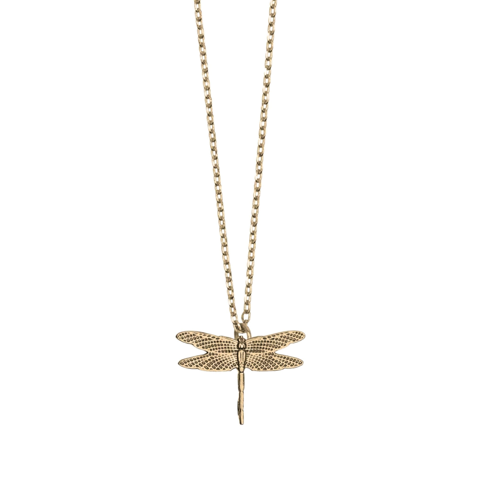 Small Dragonfly Necklace By Olivia - Gold