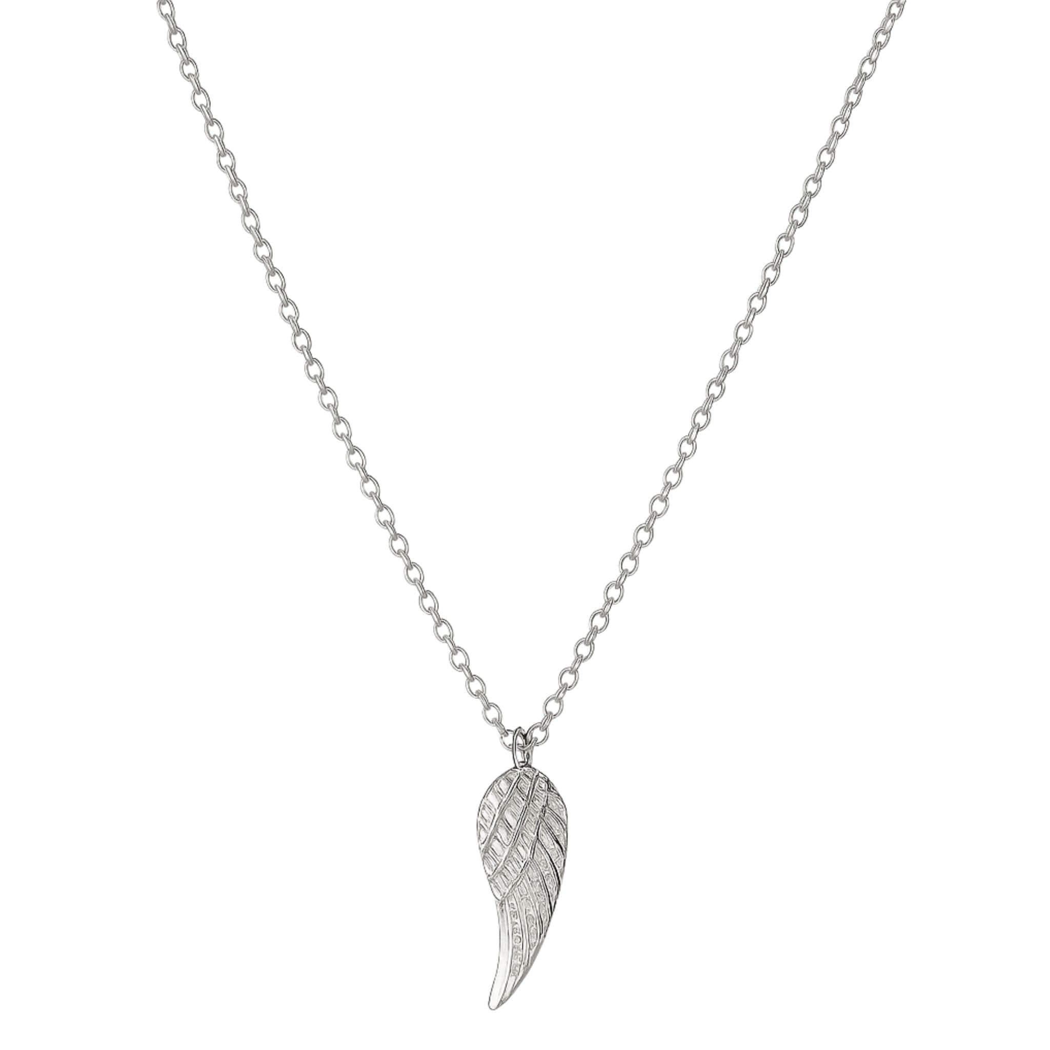 Angel Wing Necklace Silver - By Olivia