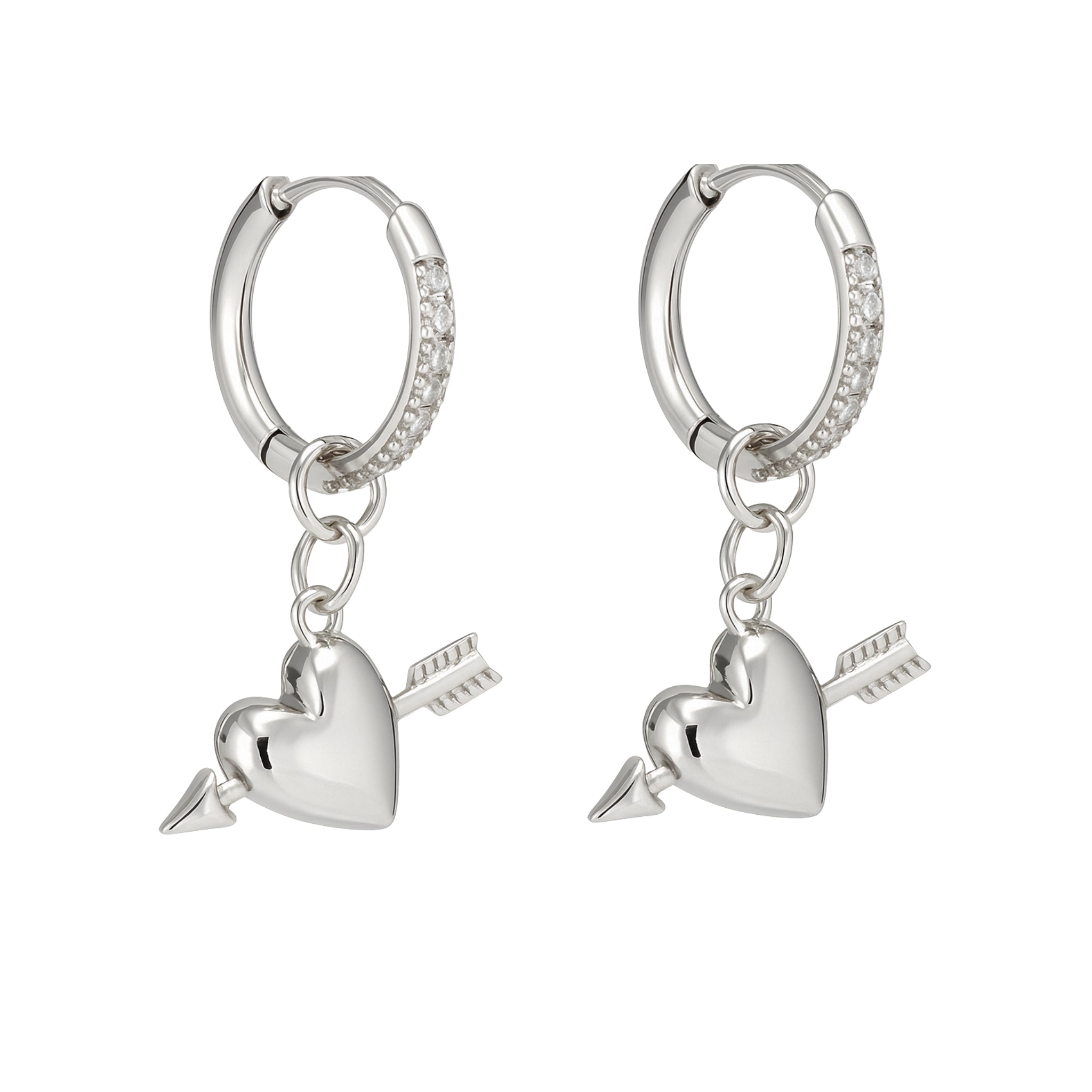 Burning hearts earrings By Olivia