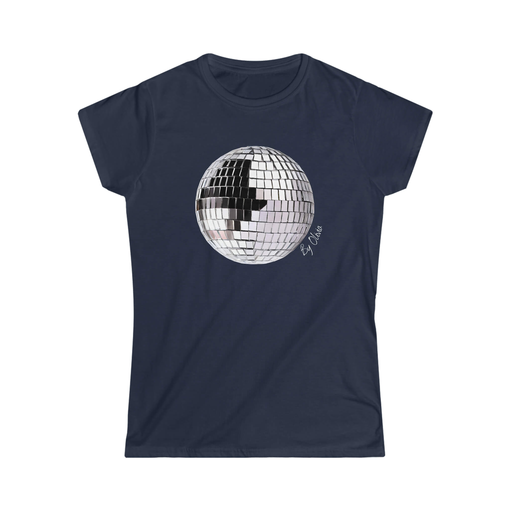 Disco T-shirt By Olivia - Navy