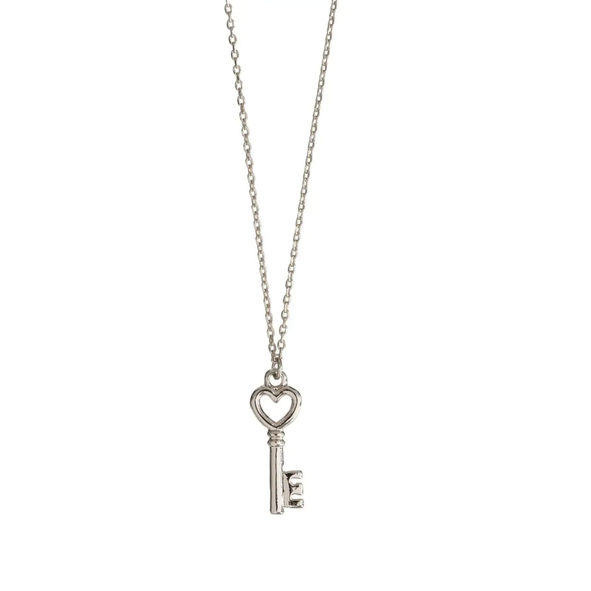 Key Necklace Silver - By Olivia