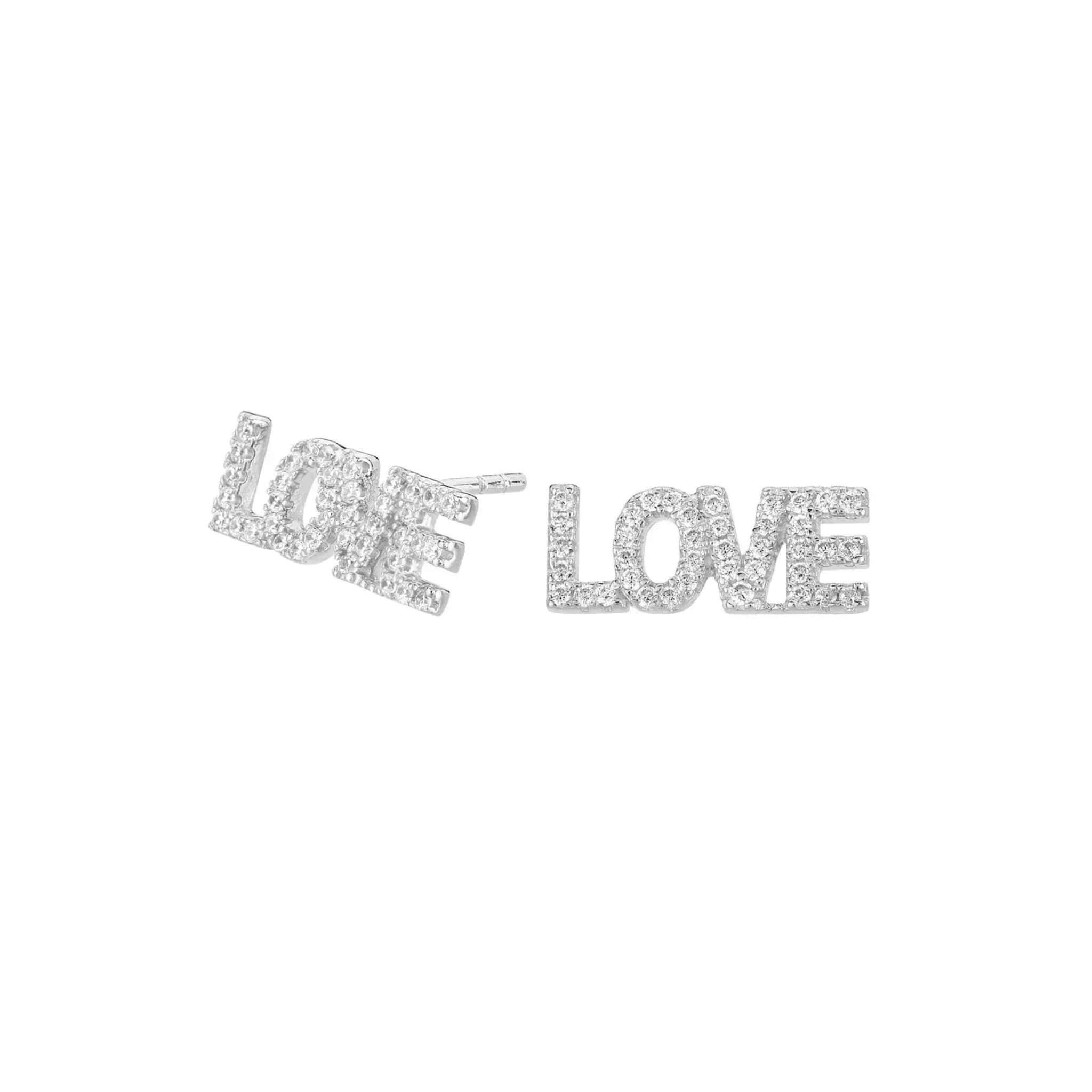 Love Love earrings Silver - By Olivia