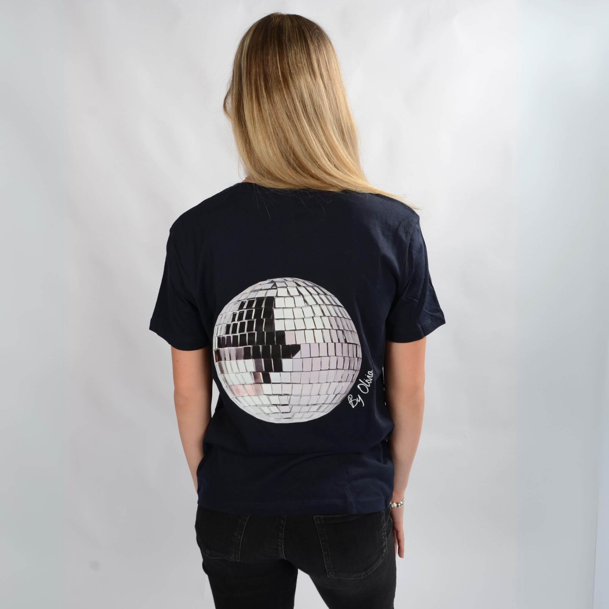 Oversized Disco T-shirt By Olivia Navy