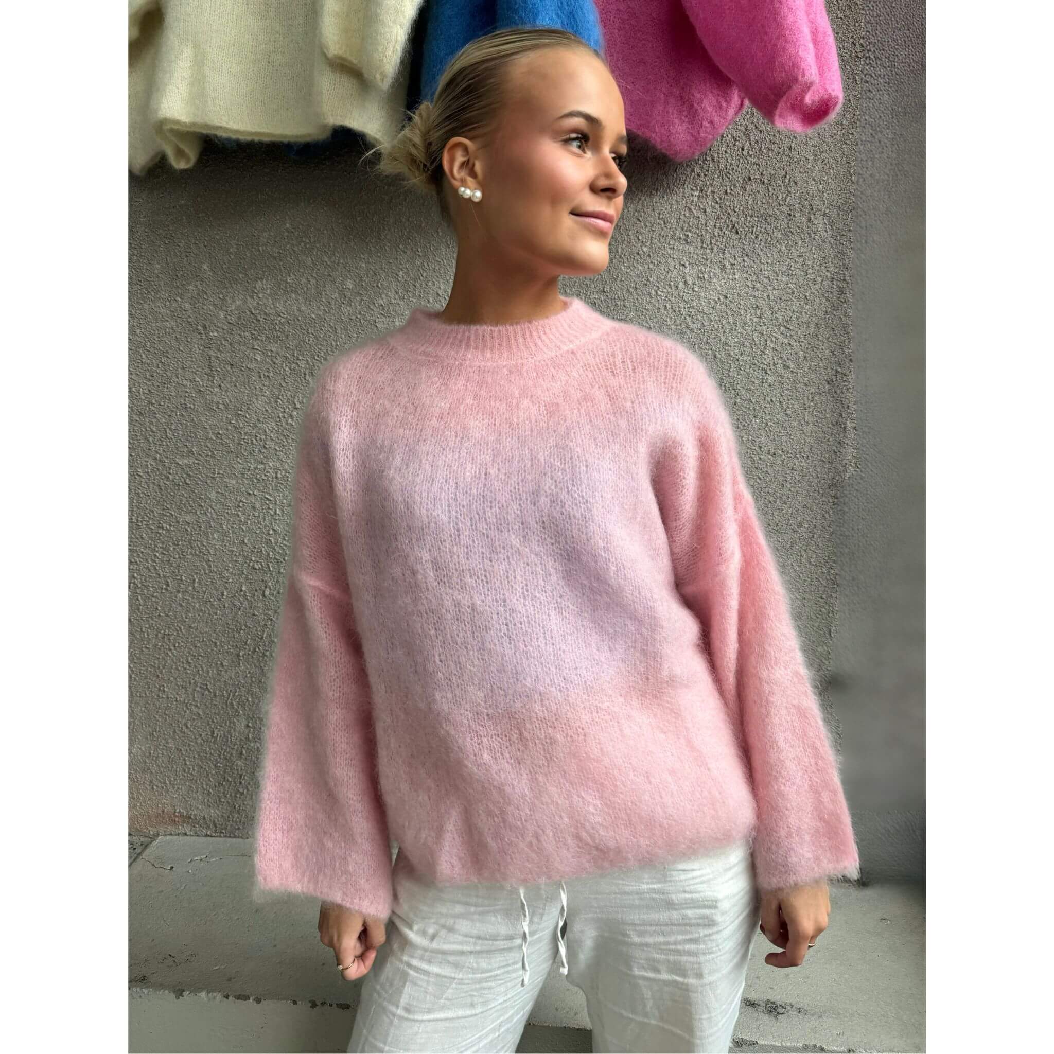 Mohair sewater By Olivia - Baby pink