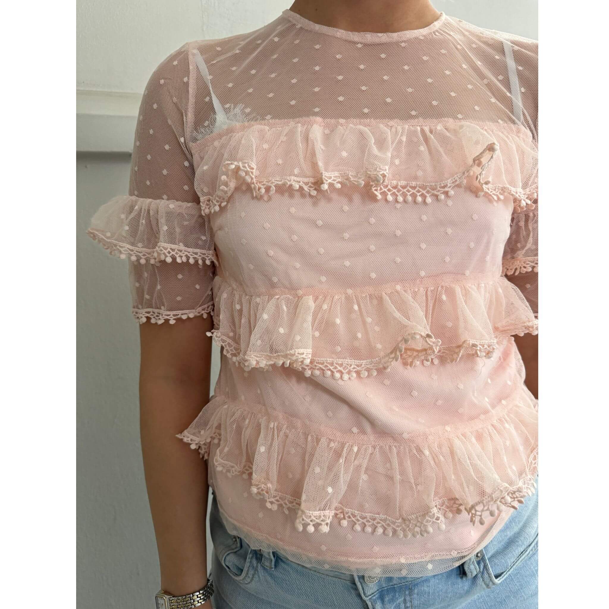 Amanda top By Olivia - Pink