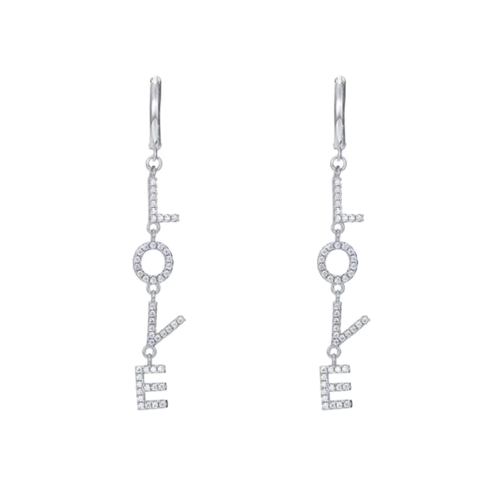 Love earrings Silver - By Olivia