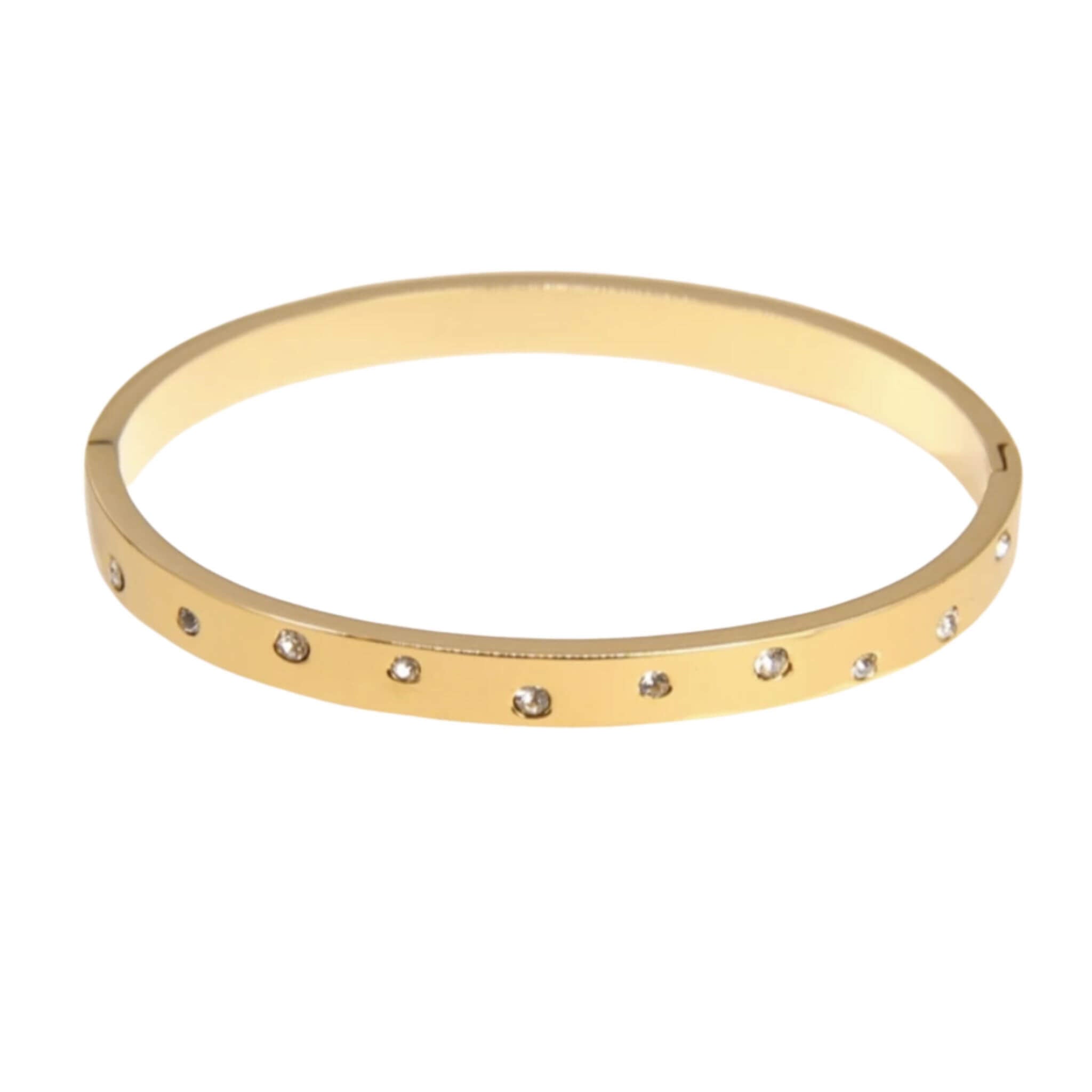 Eva Bangle By Olivia - Gold