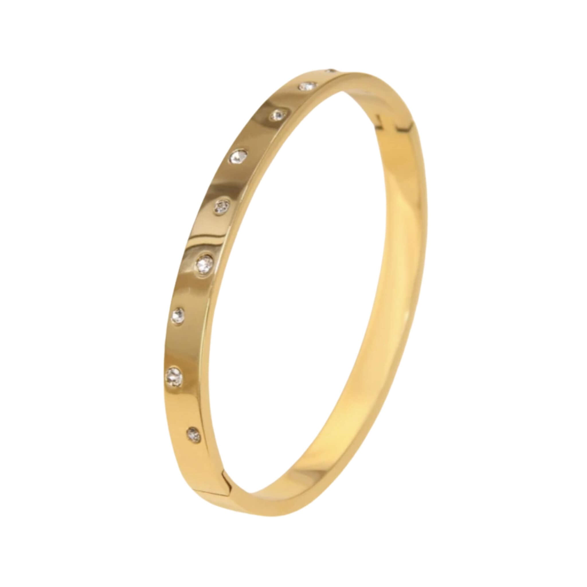 Eva Bangle By Olivia - Gold