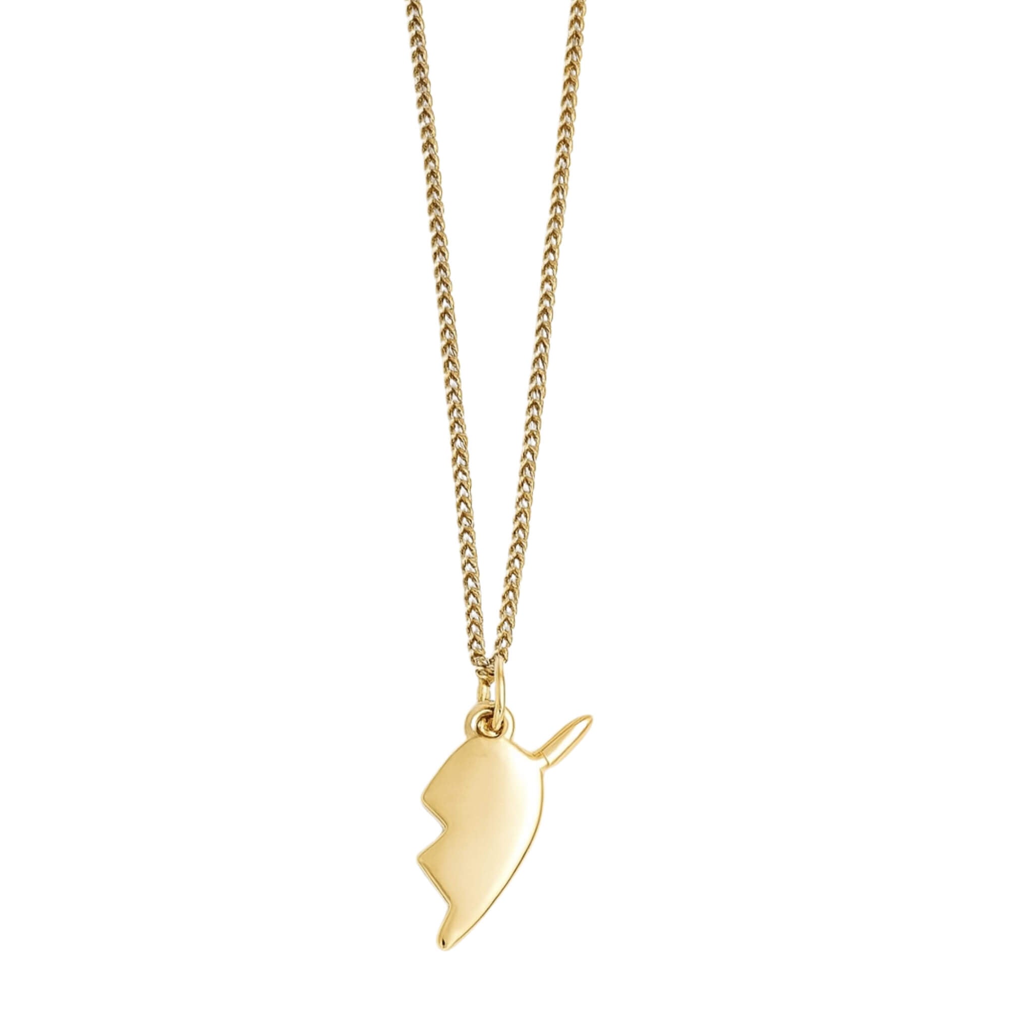 Half Heart Necklace Gold By Olivia