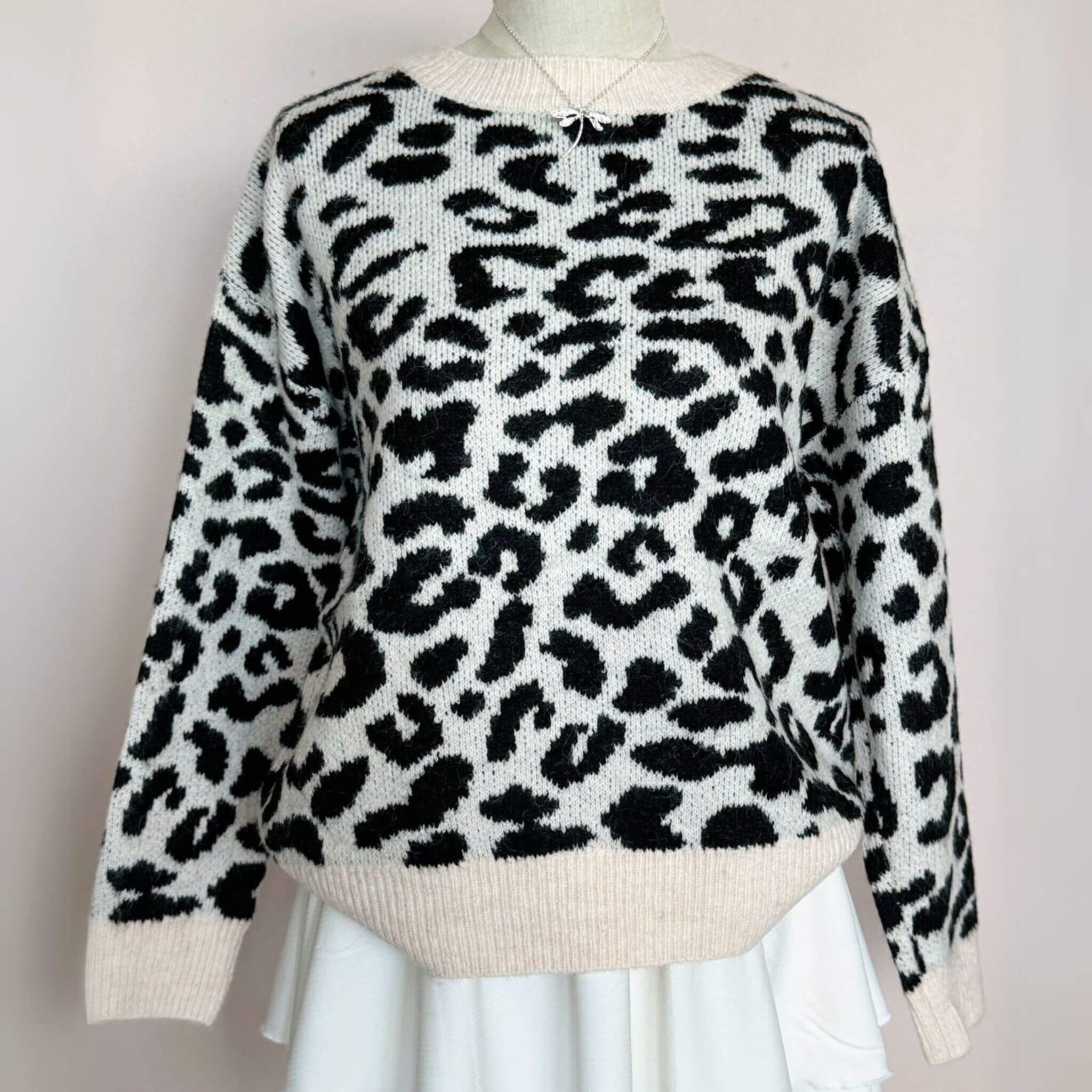 Entro leopard sweater hotsell