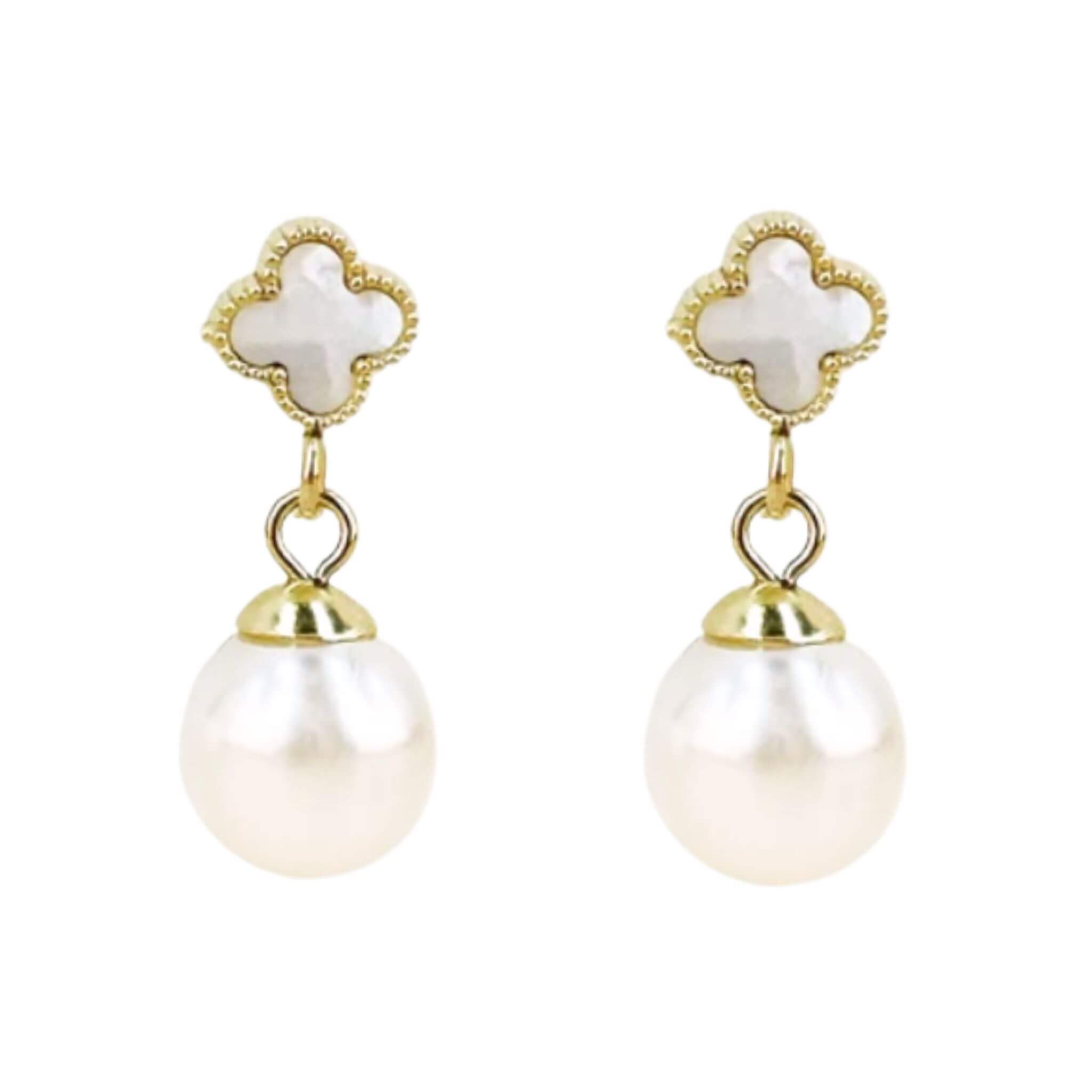 Vilhelmina Earrings White -  By Olivia