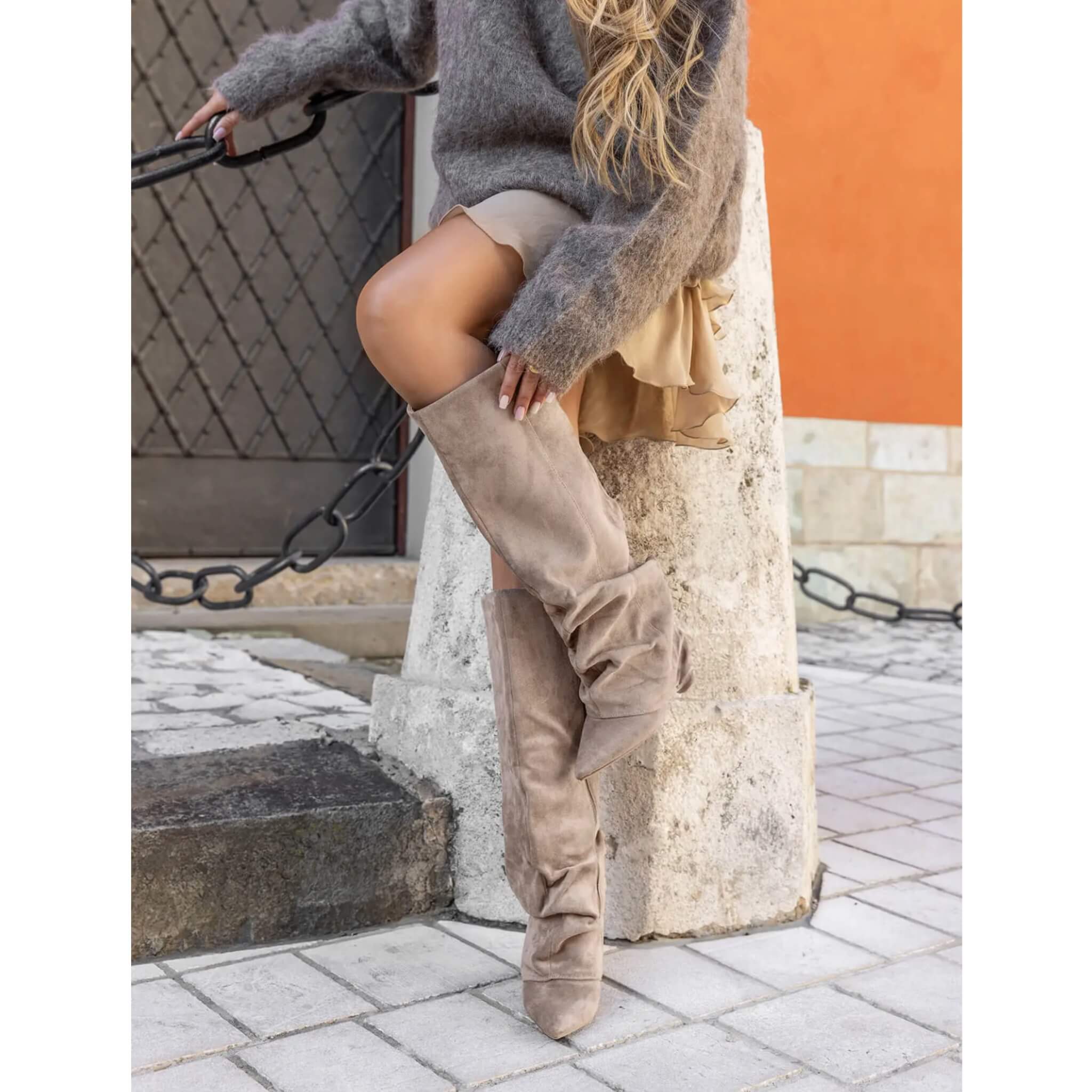 Ines Boots By Olivia - Beige