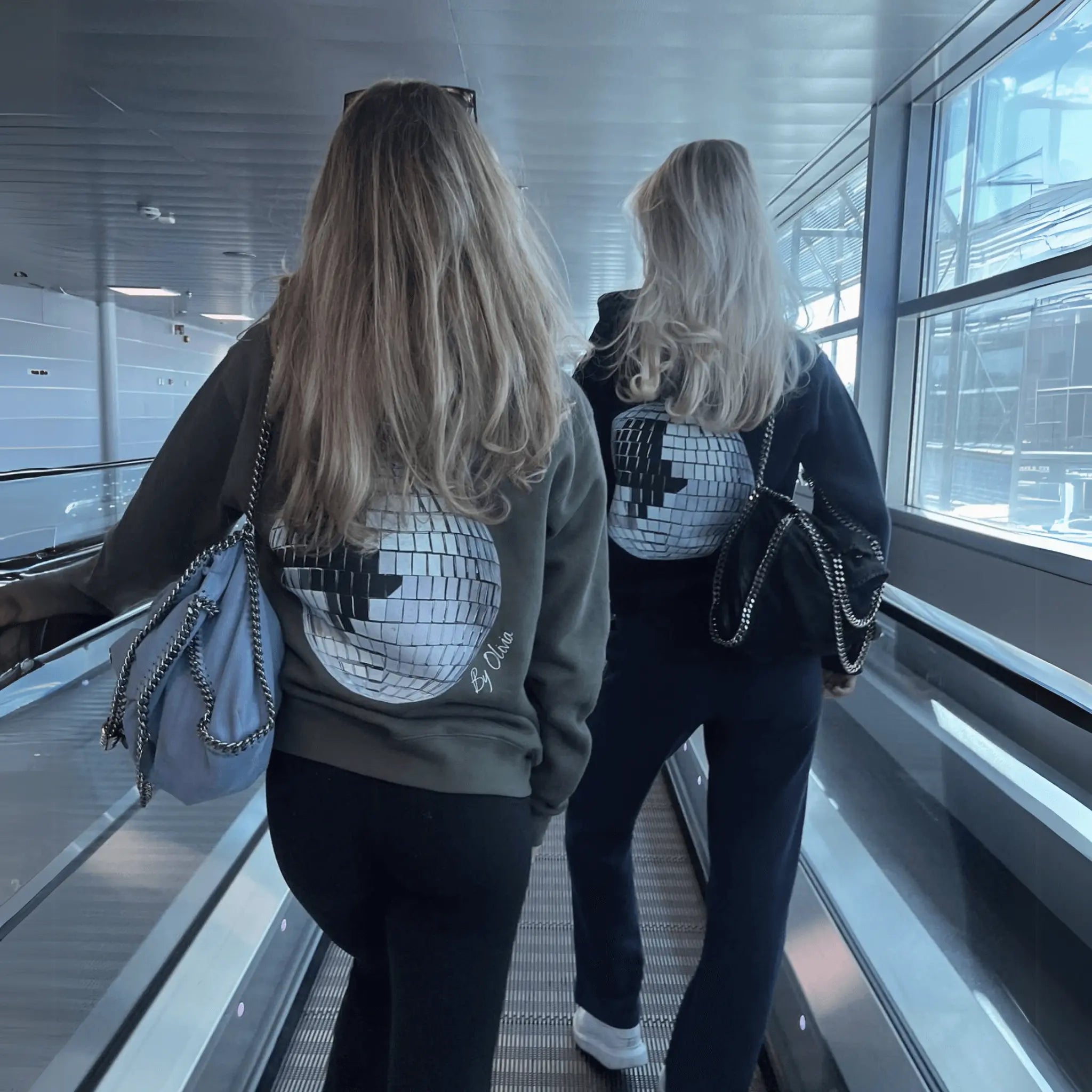 Disco Hoodies at Airport By Olivia