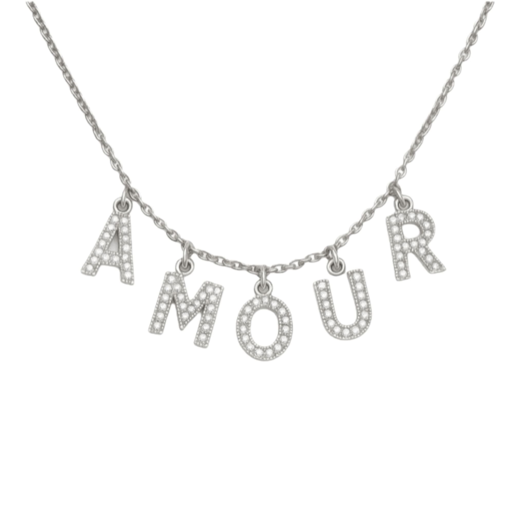 Amour Necklace Silver - By Olivia
