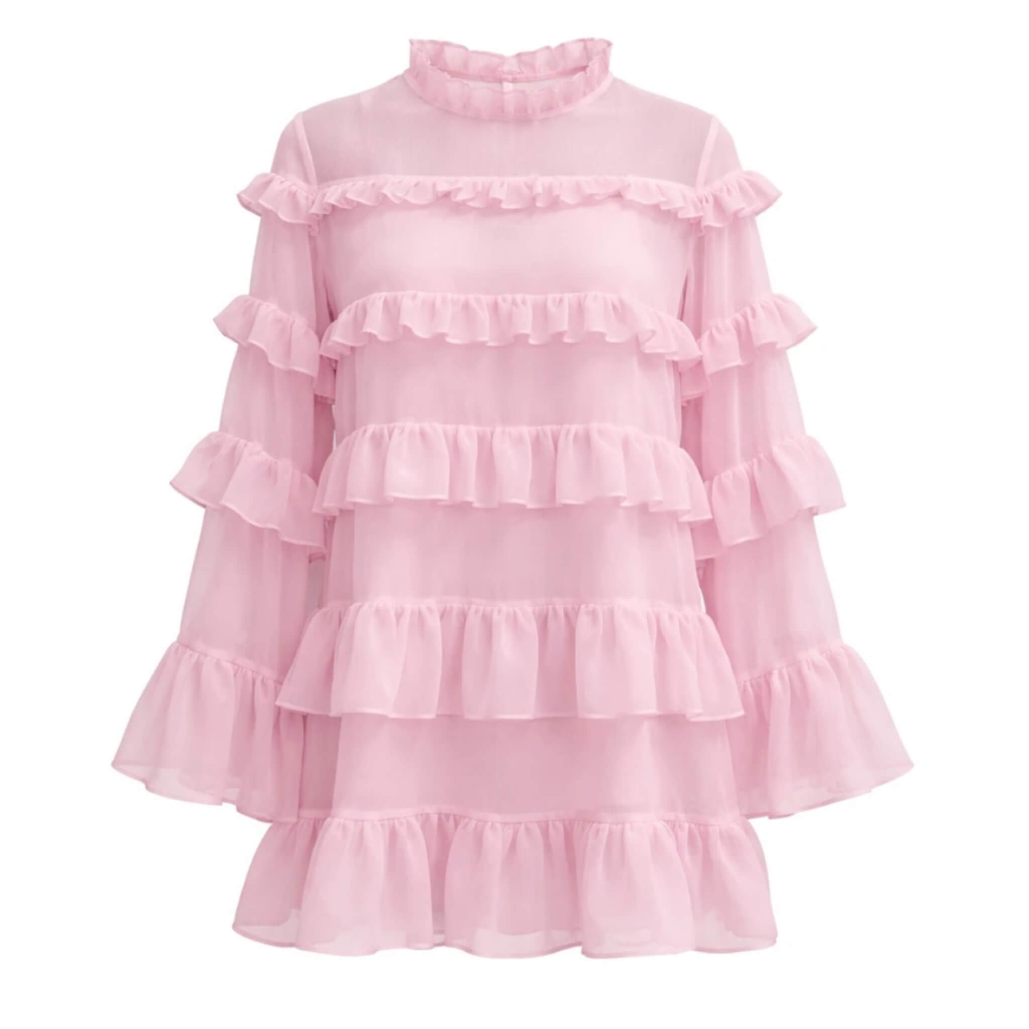 Matilda Ruffle Dress Pink By Olivia